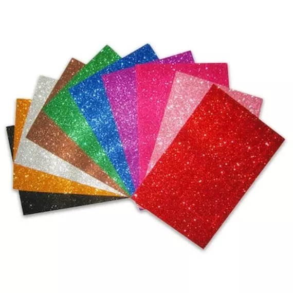 Glitteres dekorgumi 40×60 cm Piros