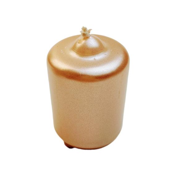 Gyertya 6 cm Metál rosegold