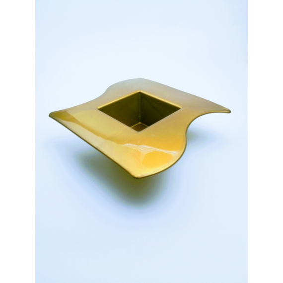 Ikebana tál kocka 17x17x5 cm Arany