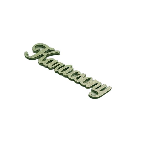 Karácsonyi tábla 9,5×2,5 cm Zöld metál 
