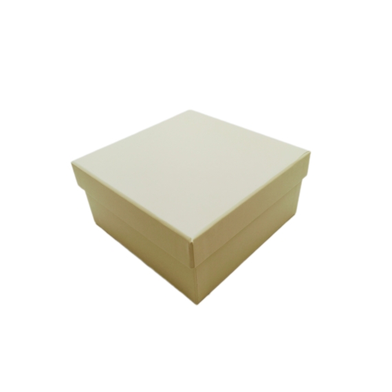 Kocka doboz közepes 13,5x6 cm Krém