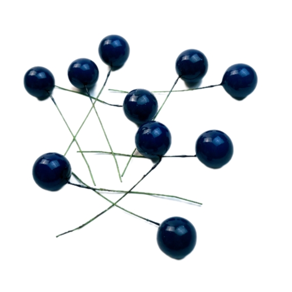 Fényes bogyó 1,5 cm 10 db Kék