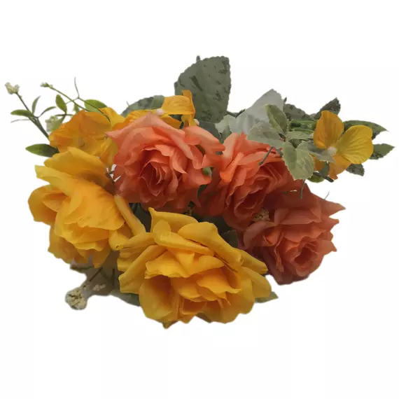 Rózsa-hortenzia 30 cm Narancs-rózsaszín