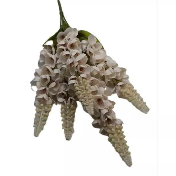 Viola 50 cm 5 ágú szatén gumi bibével Fehér