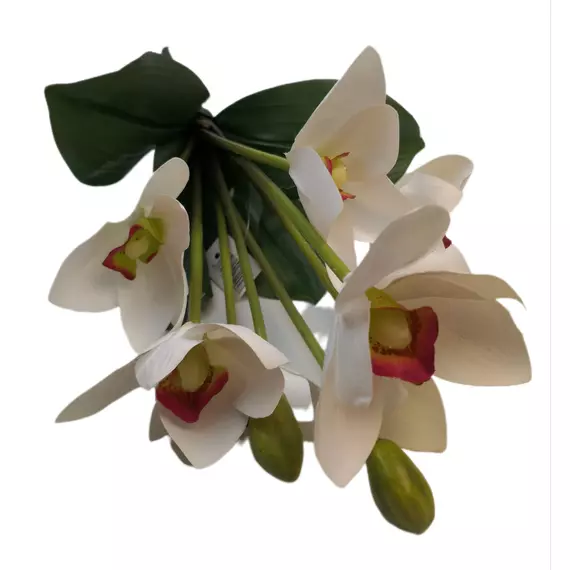 Gumi orchidea csokros 7 virággal 01