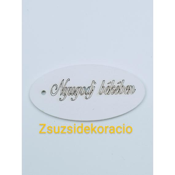 Szomorúság tábla 8 cm Fehér
