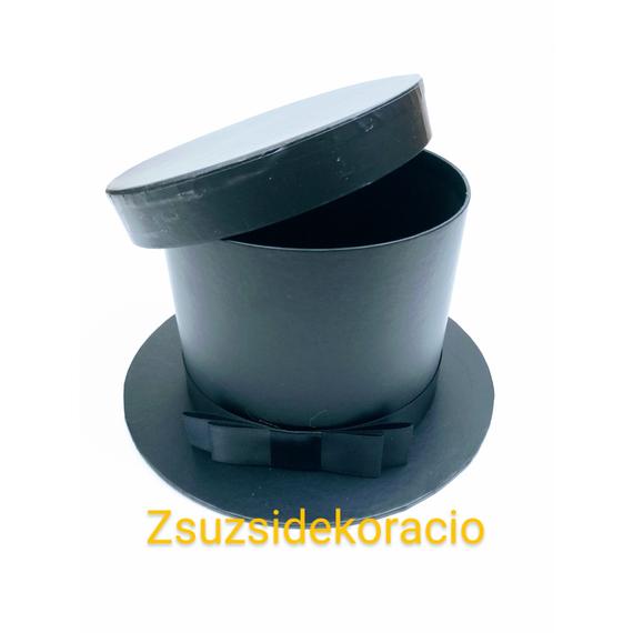 Cilinder doboz 22x13x15,5 cm Fekete