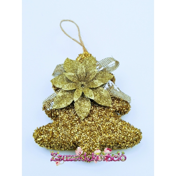Karácsonyfa dísz Arany 10 cm