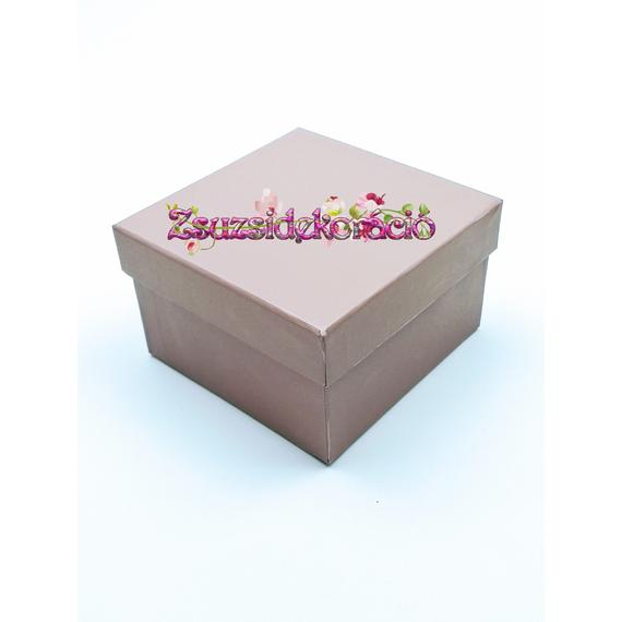 Metál doboz 9x9x5,5 cm Világos mályva