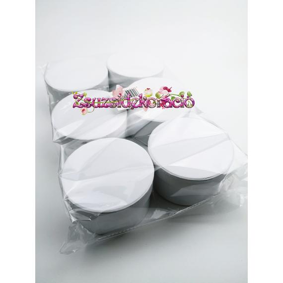 Nagyker ár !! Kerek doboz 10,5×6,2 cm 6 db ( 360 Ft/ db) Fehér
