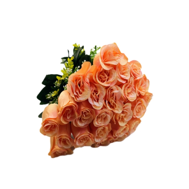 24 db 6 cm fejes hatalmas rózsacsokor Barack