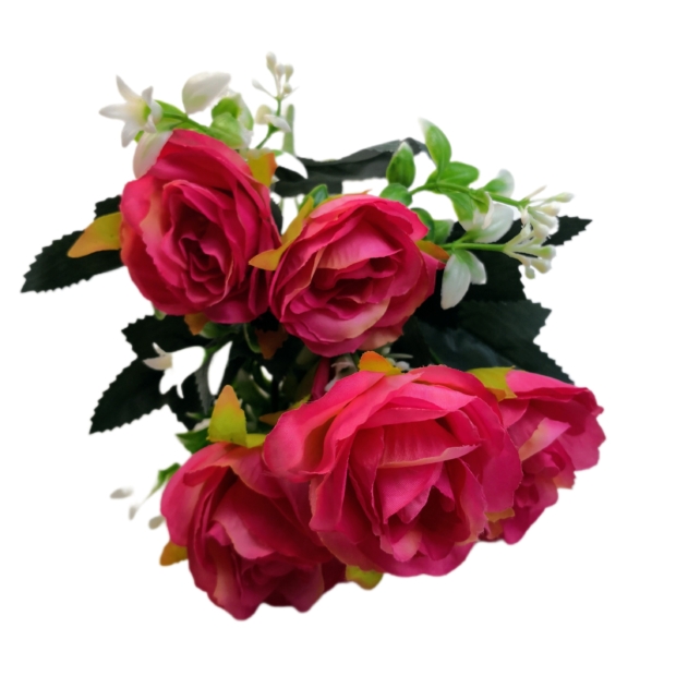 6 fejes rózsa rezgővel 30 cm Élénk rózsaszín