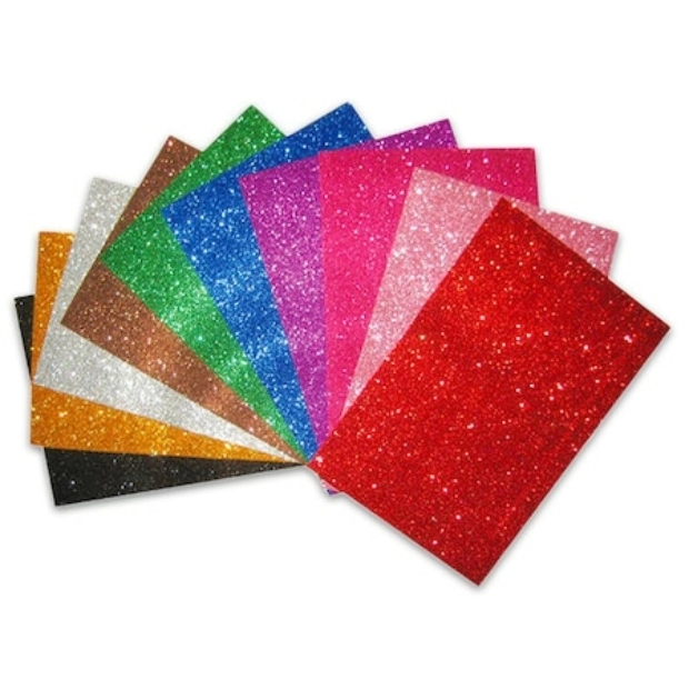 Glitteres dekorgumi 40×60 cm Piros