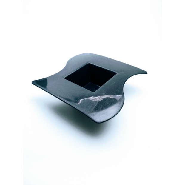 Ikebana tál kocka 17x17x5 cm Szürke
