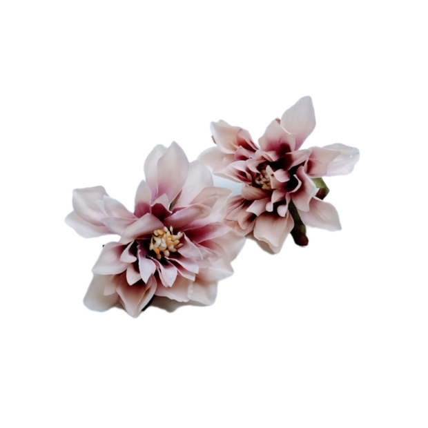 Dekor fejvirág 8 cm Cirmos lila