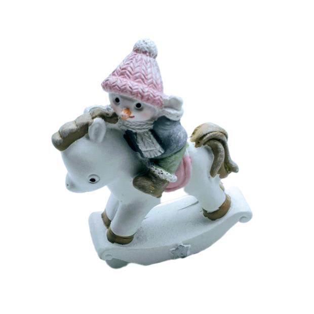 Hintalovas hóember 5,5 cm Rózsaszín 