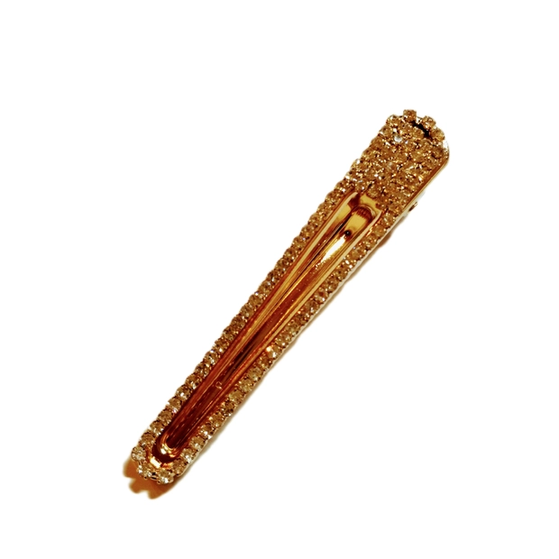 Kristályos hajcsat 8 cm Arany