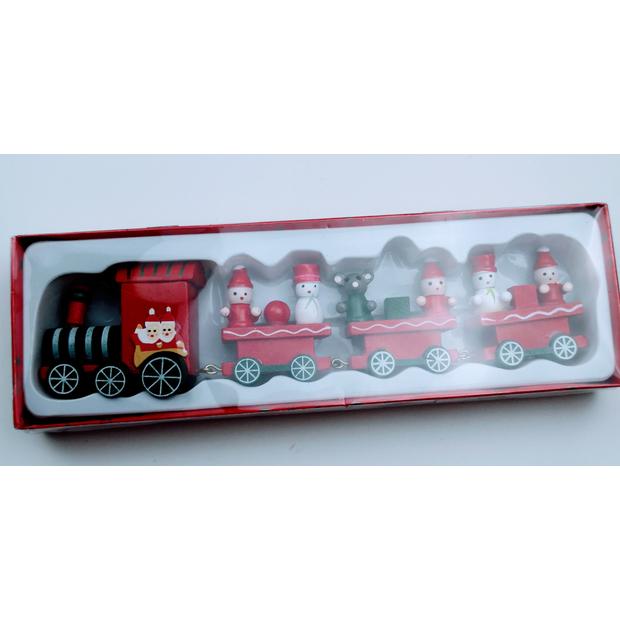 Fa vonat 20x6 cm Piros