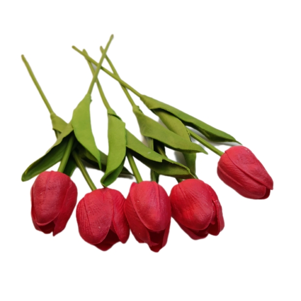 Gumi tulipán 30 cm 07 Piros
