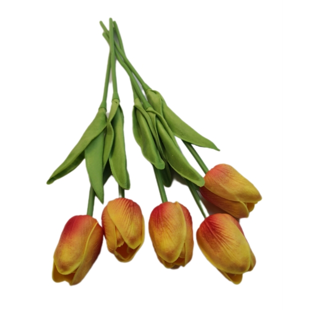 Gumi tulipán 30 cm 014 Sárga-piros