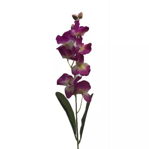 Szatén orchidea 65 cm Lila-cirmos