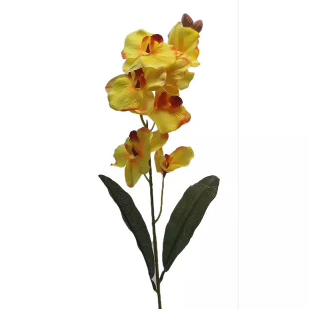 Szatén orchidea 65 cm Sárga