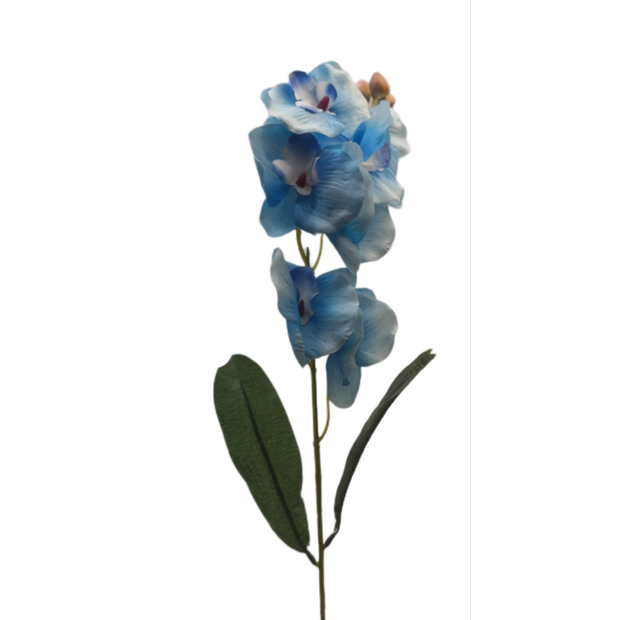 Szatén orchidea 65 cm Kék