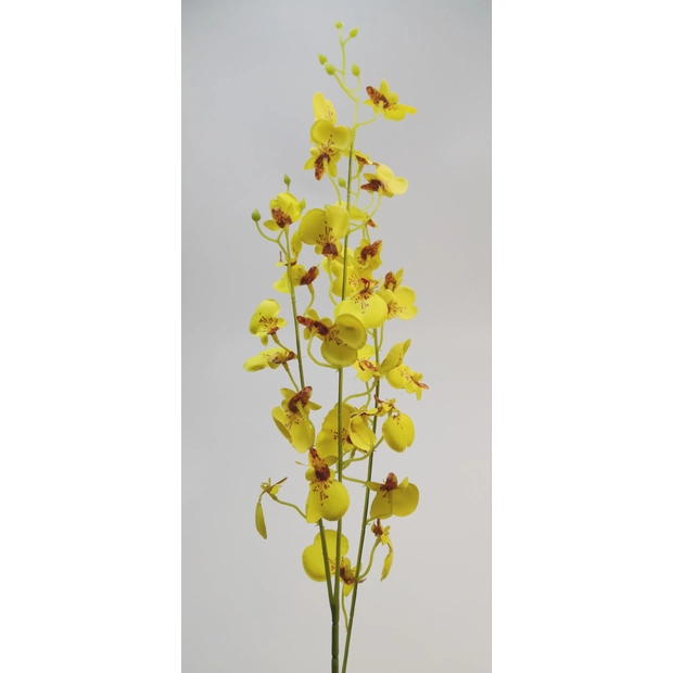 Gumi orchidea kis virágú 85 cm 32 virág 3-4 cm Sárga