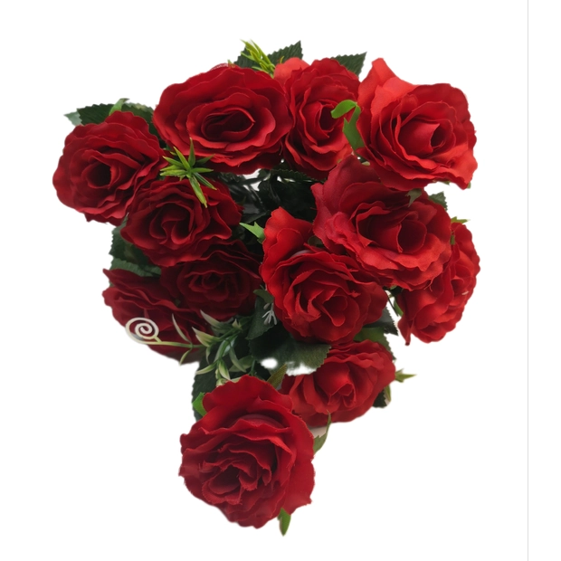 12 fejű 6 cm rózsacsokor Piros