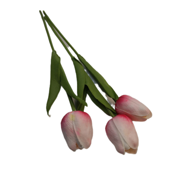 Gumi tulipán 30 cm 07 Piros-fehér