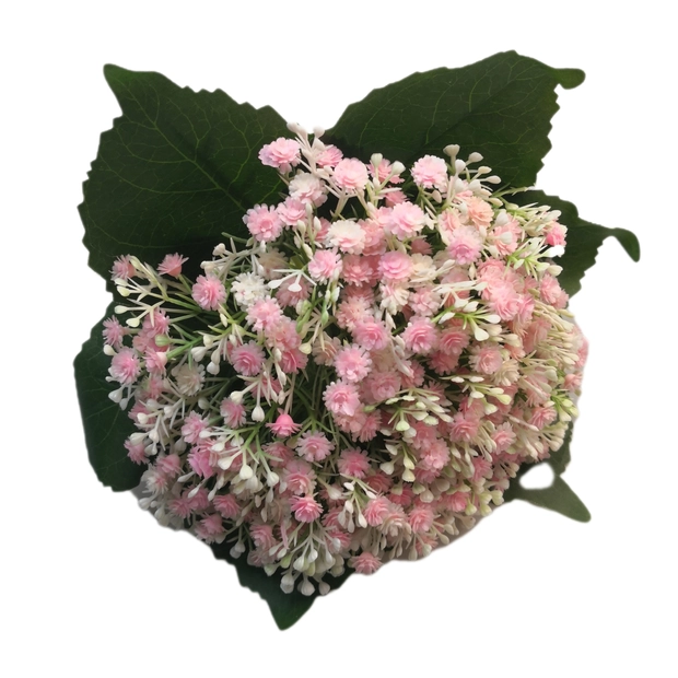 Menyasszonyi 7 szálas rezgőcsokor gumi 30 cm Rózsaszín