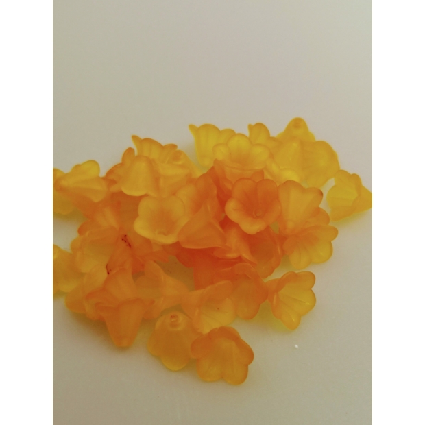 Fűzhető virág 1 cm 50 db Sárga
