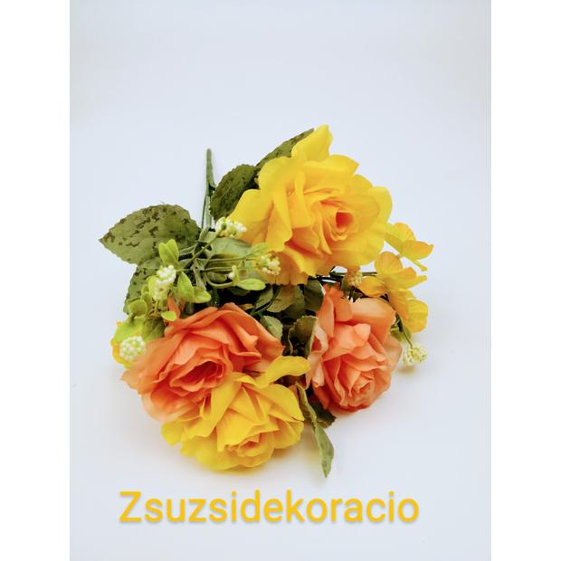 Rózsa-hortenzia 30 cm Narancs-rózsaszín