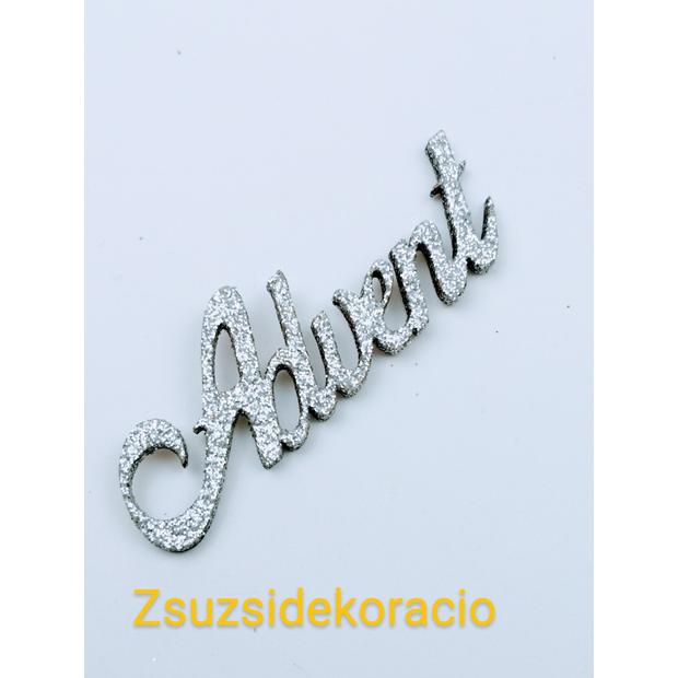 Karácsonyi tábla 7,5x3 cm Ezüst