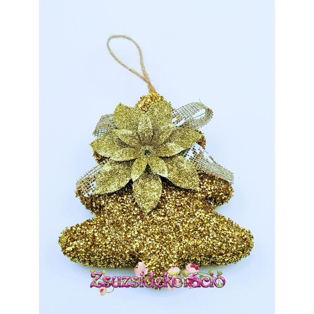 Karácsonyfa dísz Arany 10 cm