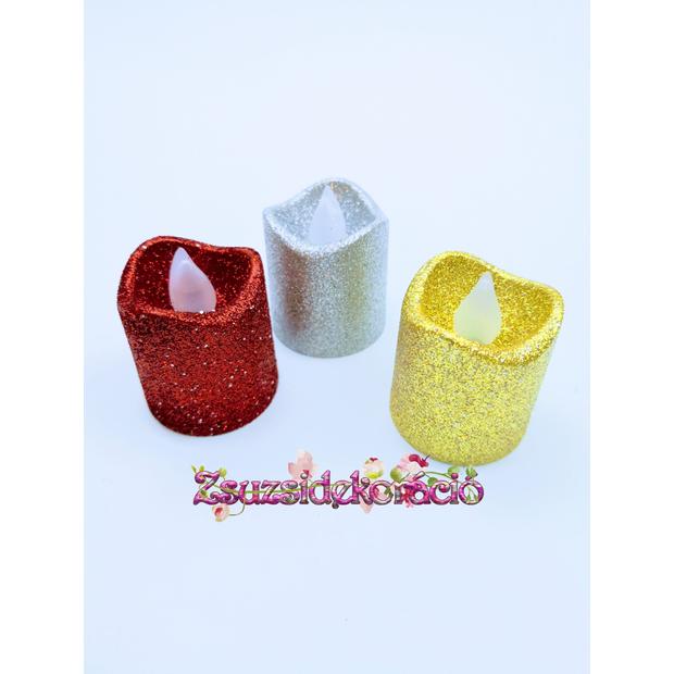Metál mécses 4 cm Piros