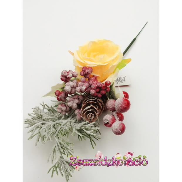 Téli rózsa pick 25 cm Halványsárga