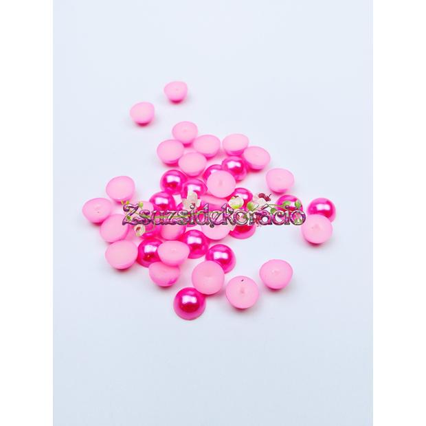 Félgyöngy 0,8 mm 50 db Élénk rózsaszín