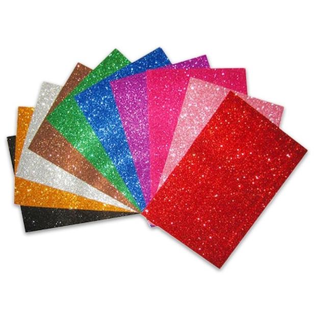 Glitteres dekorgumi 40×60 cm Barna