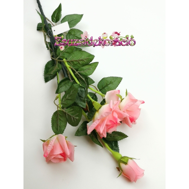 Harmatcseppes rózsa 90 cm 4 fej Rózsaszín