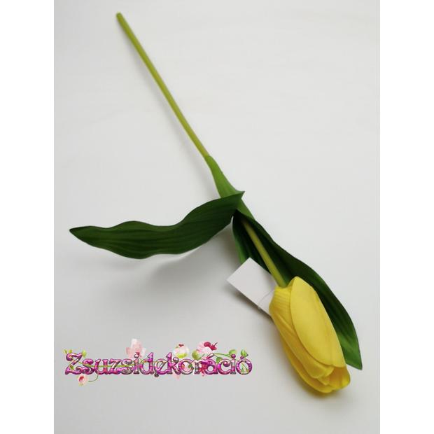 Gumi tulipán 48 cm extra puha 6 cm fej  Sárga