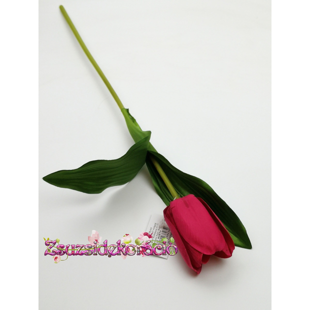 Gumi tulipán 48 cm extra puha 6 cm fej  Pink