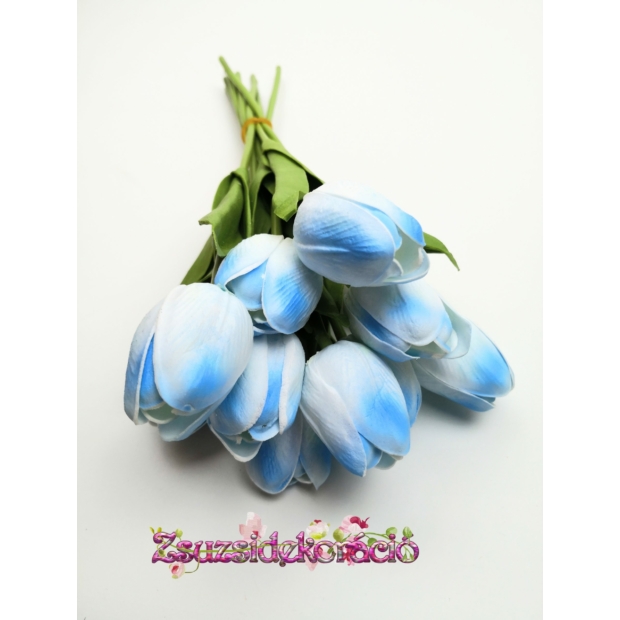 Gumi tulipán 10 szál Kék-fehér