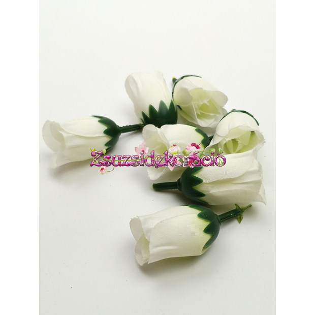 Rózsafej bimbós 3 cm Fehér