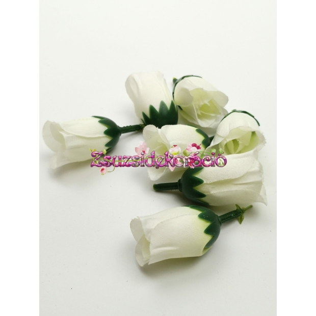 Rózsafej bimbós 3 cm Fehér
