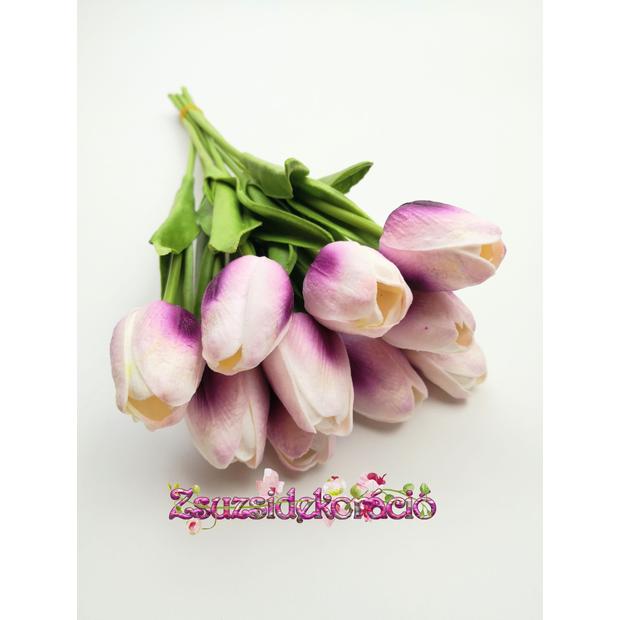 Gumi tulipán 10 szál Lila cirmos