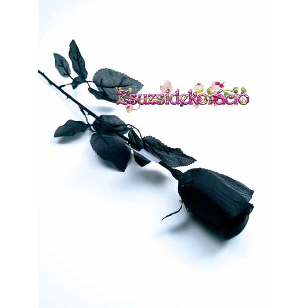 Selyem rózsa 75 cm Fekete