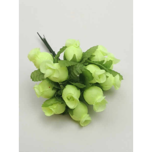 Mini bimbós rózsacsokor 11 cm U.V. zöld