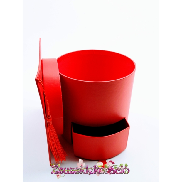 Ballagási kalap 14,5x12,5 cm Piros