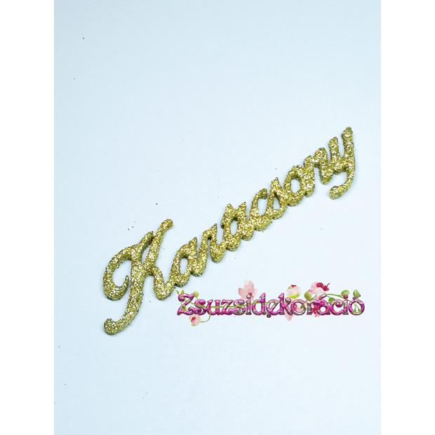 Karácsonyi tábla 9,5×2,5 cm Arany